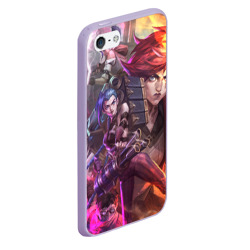 Чехол для iPhone 5/5S матовый Arcane: League of Legends Main Characters - фото 2