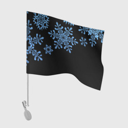 Флаг для автомобиля Минималистичные Снежинки