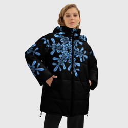 Женская зимняя куртка Oversize Минималистичные Снежинки - фото 2