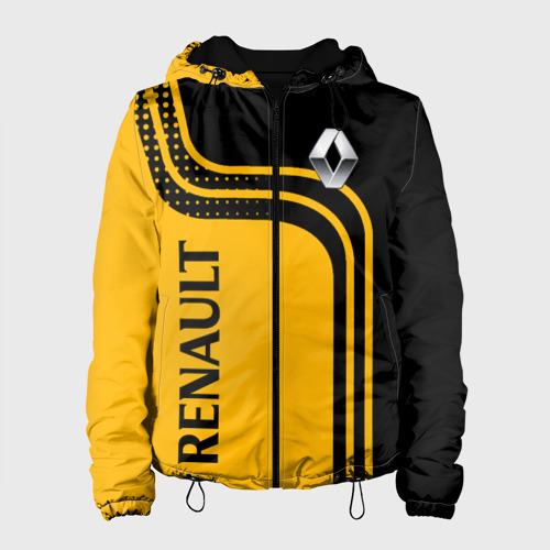 Женская куртка 3D Renault Рено, цвет черный