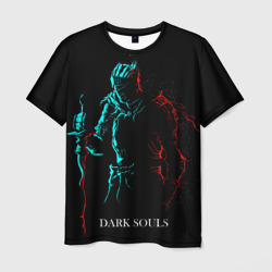 Мужская футболка 3D Dark Souls neon Силуэт