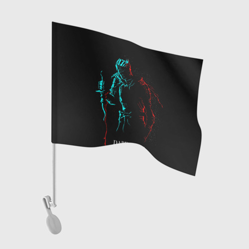 Флаг для автомобиля Dark Souls neon Силуэт