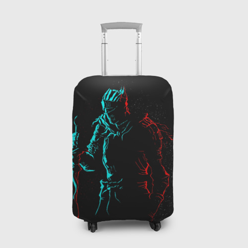 Чехол для чемодана 3D Dark Souls neon Силуэт, цвет 3D печать