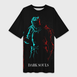 Платье-футболка 3D Dark Souls neon Силуэт