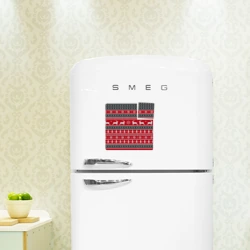 Магнитный плакат 3Х3 Новогодний узор с оленями - фото 2