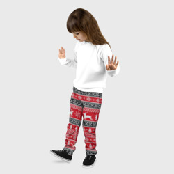 Детские брюки 3D Новогодний узор с оленями - фото 2
