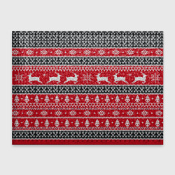 Обложка для студенческого билета Новогодний узор с оленями