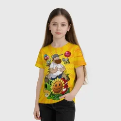 Детская футболка 3D PvZ Pop Yellow - фото 2