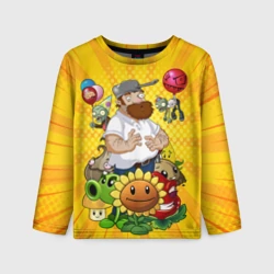Детский лонгслив 3D PvZ Pop Yellow
