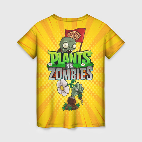 Женская футболка 3D PvZ Pop Yellow, цвет 3D печать - фото 2