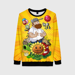 Женский свитшот 3D PvZ Pop Yellow