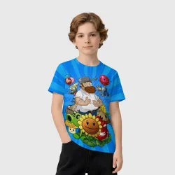 Детская футболка 3D PvZ Pop Blue - фото 5