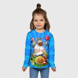 Детский лонгслив 3D PvZ Pop Blue - фото 2