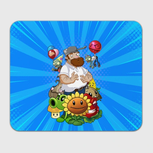 Прямоугольный коврик для мышки PvZ Pop Blue