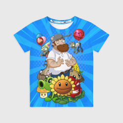 Детская футболка 3D PvZ Pop Blue