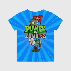 Детская футболка 3D PvZ Pop Blue - фото 2