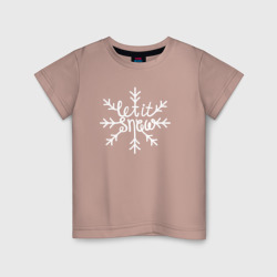 Детская футболка хлопок Snowflake Let it snow
