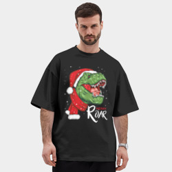 Мужская футболка Oversize хлопок premium T-rex Merry Roar - фото 2