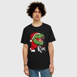 Мужская футболка хлопок Oversize T-rex Merry Roar - фото 2