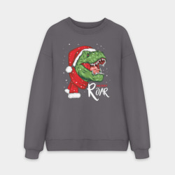 Мужской свитшот oversize без начеса хлопок T-rex Merry Roar