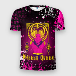Мужская футболка 3D Slim JoJo Killer Queen королева убийца