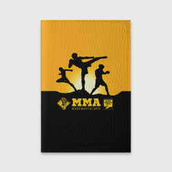 Обложка для паспорта матовая кожа ММА Mixed Martial Arts