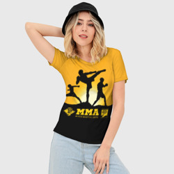 Женская футболка 3D Slim ММА Mixed Martial Arts - фото 2