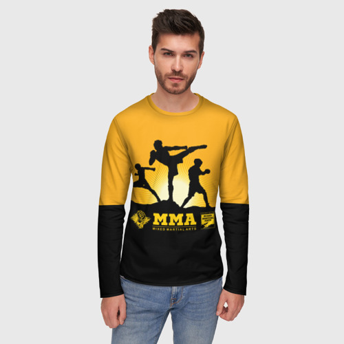 Мужской лонгслив 3D ММА Mixed Martial Arts, цвет 3D печать - фото 3