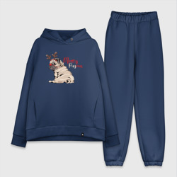 Женский костюм хлопок Oversize Merry Pugmas