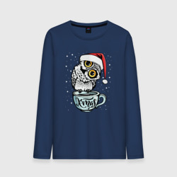 Мужской лонгслив хлопок X-mas Owl