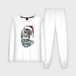 Женская пижама с лонгсливом хлопок X-mas Owl