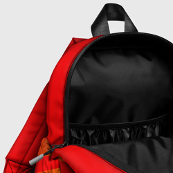 Рюкзак с принтом Вспыш и чудо-машинки для ребенка, вид на модели спереди №4. Цвет основы: белый