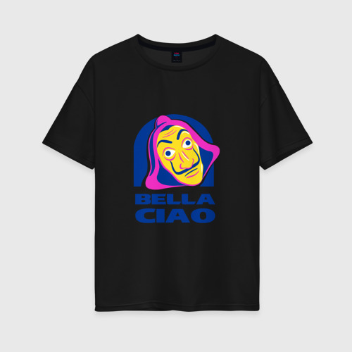 Женская футболка хлопок Oversize с принтом Bella Ciao Ding, вид спереди #2
