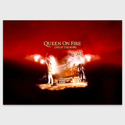 Поздравительная открытка Queen on Fire - Live at the Bowl, цвет белый