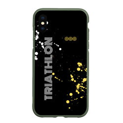 Чехол для iPhone XS Max матовый Triathlon Триатлон