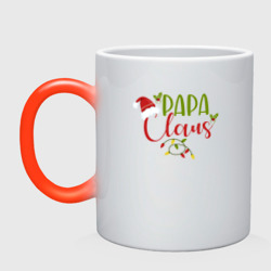 Кружка хамелеон Papa Claus Family