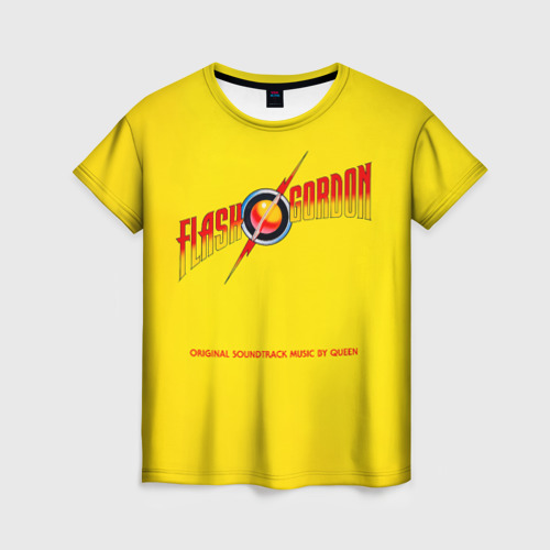 Женская футболка 3D с принтом Flash Gordon - Queen, вид спереди #2