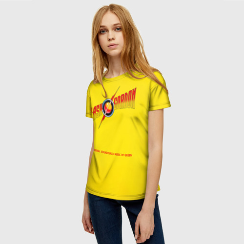 Женская футболка 3D с принтом Flash Gordon - Queen, фото на моделе #1