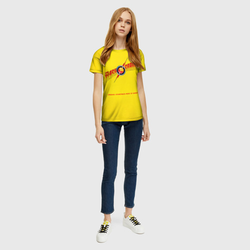 Женская футболка 3D с принтом Flash Gordon - Queen, вид сбоку #3