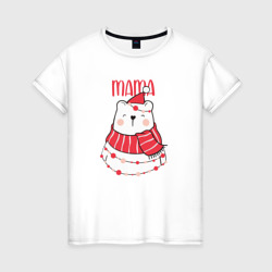 Family Mama Bear – Женская футболка хлопок с принтом купить со скидкой в -20%