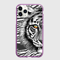 Чехол для iPhone 11 Pro матовый Голова тигра 22