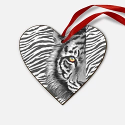 Деревянная игрушка Сердце Голова тигра 22