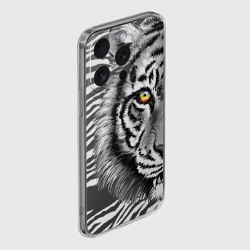 Чехол для iPhone 15 Pro силиконовый с защитой камеры Голова тигра 22 - фото 2