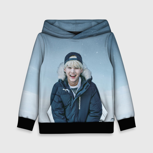 Детская толстовка 3D Min Yoongi BTS winter, цвет черный