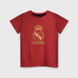 Детская футболка хлопок Real Madrid gold logo