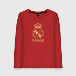 Женский лонгслив хлопок Real Madrid gold logo