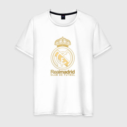Мужская футболка хлопок Real Madrid gold logo