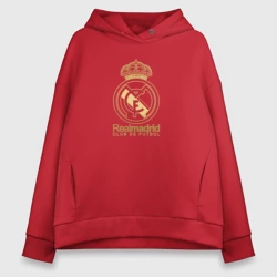 Женское худи Oversize хлопок Real Madrid gold logo