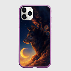 Чехол для iPhone 11 Pro матовый Ночной Волк Night Wolf