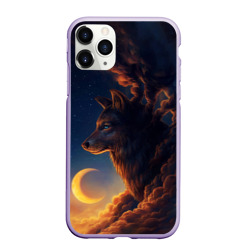 Чехол для iPhone 11 Pro матовый Ночной Волк Night Wolf